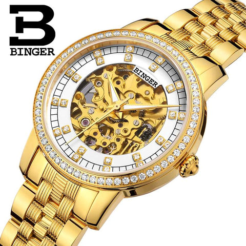 Image of Binger Swiss Mechanical Miyota Luxury Women Watch B 5051