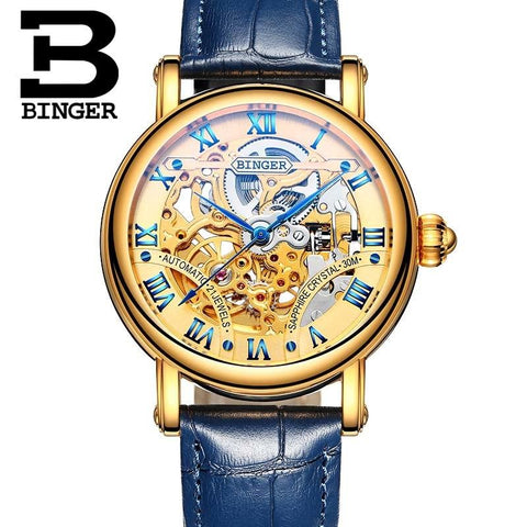 Image of Binger Swiss Hollow Mechanical Watch Men B 5066