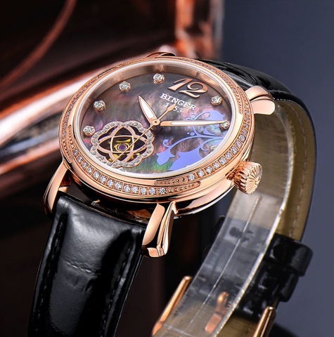 Image of Binger Swiss Tourbillon Mechanical Watch Women B 1132