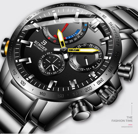 Image of Binger Swiss Speedo Mechanical Men Watch B 10003B