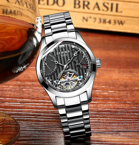 Image of Binger Swiss Super Luxury Tourbillon Mechanical Watch Men B 1171