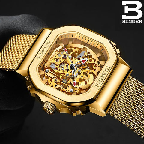 Image of Binger Swiss Ultra Luxury Skeleton Tourbillon Men Watch B 10008