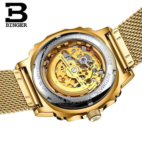 Image of Binger Swiss Ultra Luxury Skeleton Tourbillon Men Watch B 10008