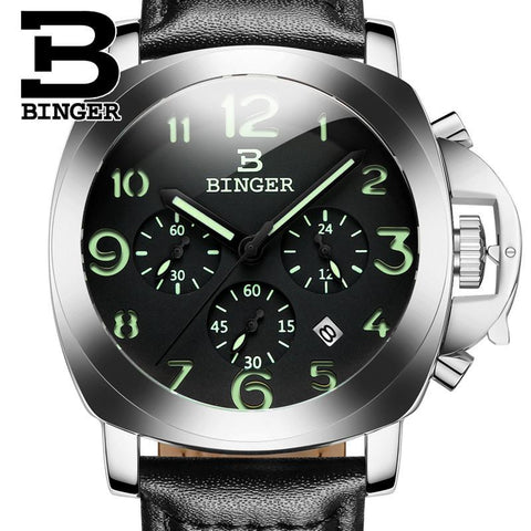 Image of Binger Swiss Luminous Quartz Watch Men B 9015