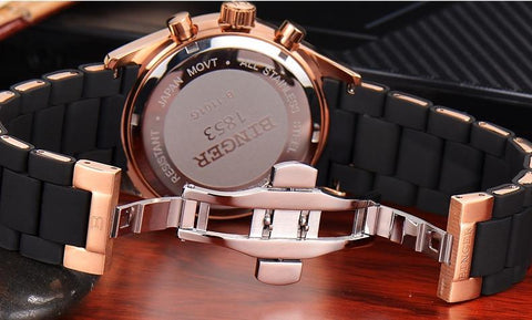 Image of Binger Swiss Silicon Quartz Watch Men B 1123