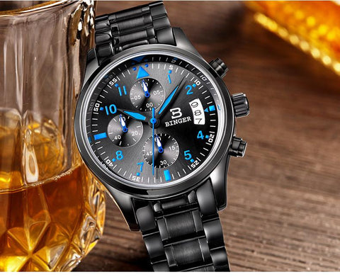 Image of Binger Swiss Quartz Watch Men B 9202