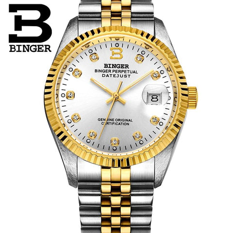 Image of Binger Swiss Striped Mechanical Men's Watch B 552 M
