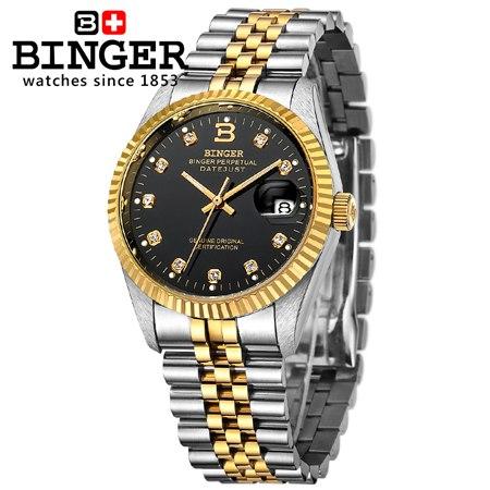 Image of Binger Swiss Striped Mechanical Men's Watch B 552 M