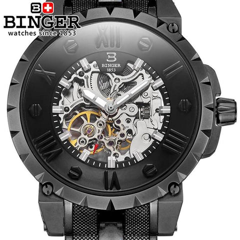 Image of Binger Swiss Skeleton Robust Mechanical Watch B 5032