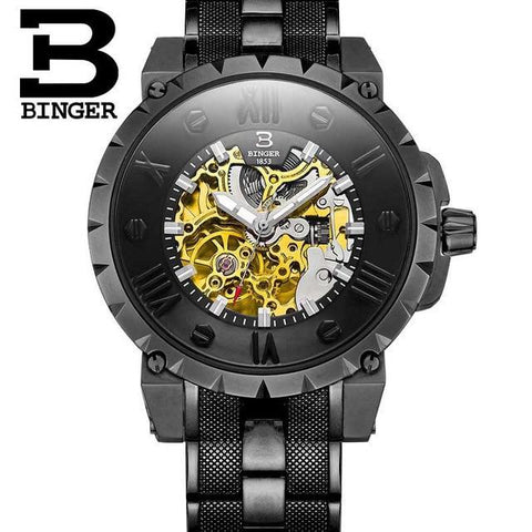 Image of Binger Swiss Skeleton Robust Mechanical Watch B 5032