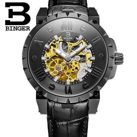 Image of Binger Swiss Skeleton Robust Mechanical Watch B 5032