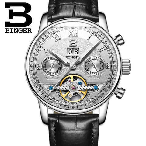 Image of Binger Swiss Sapphire Tourbillon Watch Men B 8603