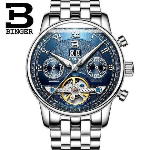 Image of Binger Swiss Sapphire Tourbillon Watch Men B 8603