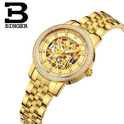 Image of Binger Swiss Mechanical Miyota Luxury Women Watch B 5051