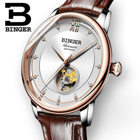 Image of Binger Swiss Ultra thin Super Luxury Tourbillon Men Watch B 1108