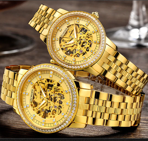 Image of Binger Swiss Mechanical Miyota Luxury Couple Watch B 5051