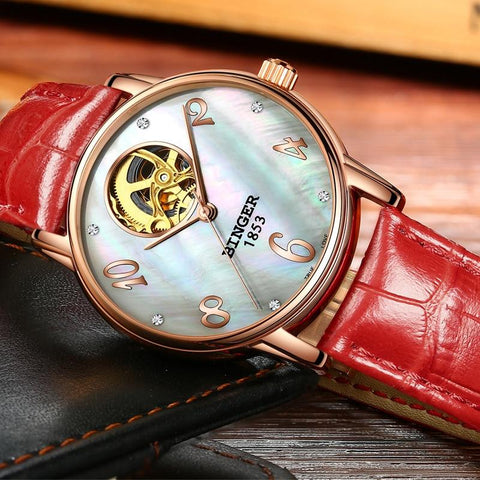 Image of Binger Swiss Tourbillon Mechanical Women Watch B 553