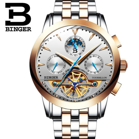 Image of Binger Swiss Turbo Tourbillon Mechanical Watch B 1188