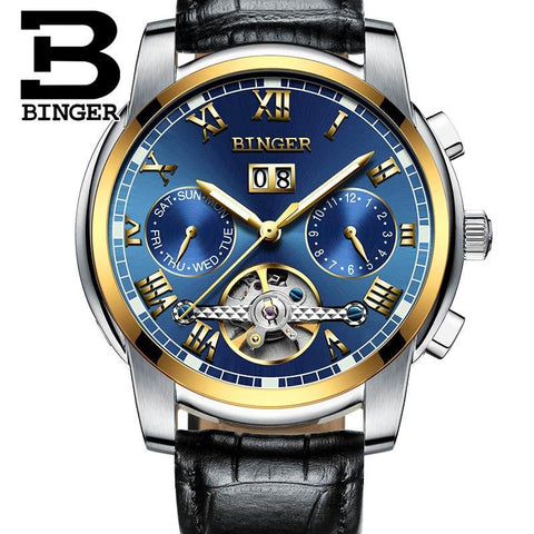 Image of Binger Swiss Sapphire Tourbillon Watch Men B 8601