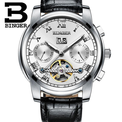 Image of Binger Swiss Sapphire Tourbillon Watch Men B 8601