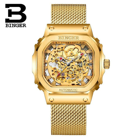 Image of Binger Swiss Ultra Luxury Skeleton Tourbillon Men Watch B 10008