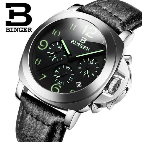 Image of Binger Swiss Luminous Quartz Watch Men B 9015