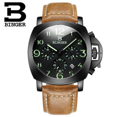 Image of Binger Swiss Luminous Quartz Watch Men B 9015