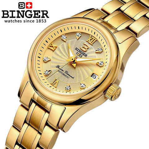 BINGER Swiss Luxury Mechanical Watch Women B 603L-8