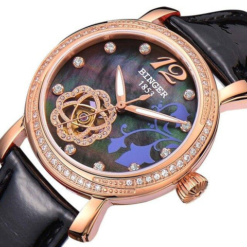 Image of Binger Swiss Tourbillon Mechanical Watch Women B 1132