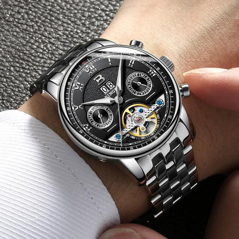 Image of Binger Swiss Sapphire Tourbillon Watch Men B 8603