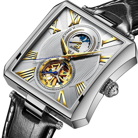 Binger Swiss Square Tourbillon Mechanical Men's Watch B 5071