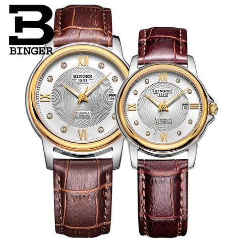 Image of Binger Swiss Mechanical Couple Watch BS143CS