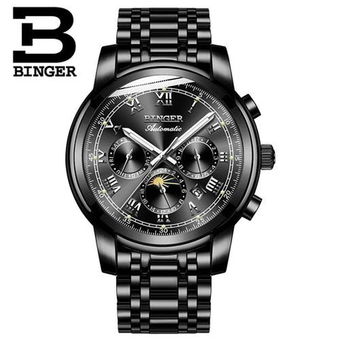 Image of Binger Swiss Mechanical Moon Phase Watch B 1178