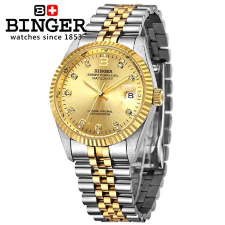 Image of Binger Swiss Striped Mechanical Men's Watch B 552 M