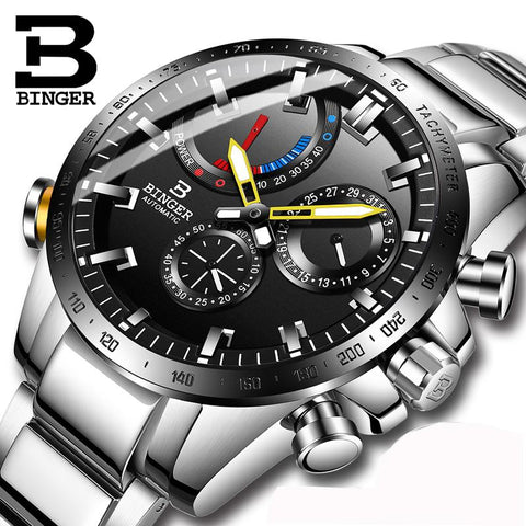 Binger Swiss Speedo Mechanical Men Watch B 10003B