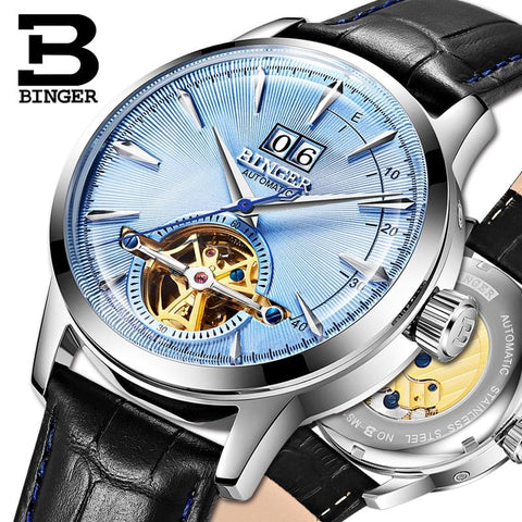 BINGER Swiss Alpha Atmosphere Mechanical Tourbillon Watch B 10009