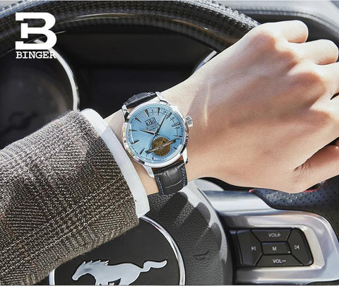 Image of BINGER Swiss Alpha Atmosphere Mechanical Tourbillon Watch B 10009