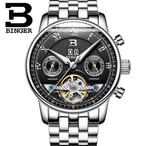 Image of Binger Swiss Sapphire Tourbillon Watch Men B 8603